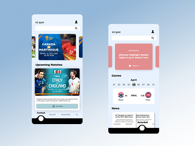 SpoTwo App mobile apps sport ui ux