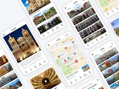 Traveling App screens