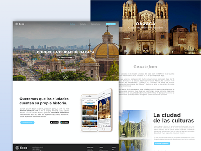 Travelin Web Page app store landing page mexico minimal oaxaca scroll webpage