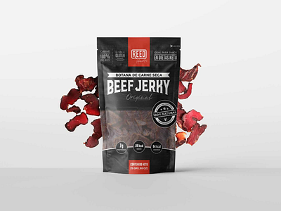Beef Jerky 🥩 bag beef beef jerky label label design label packaging labels meat package snack