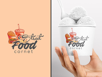 Logo for street food shop attractive logo brand brand logo creative logo food logo food shop logo ice cream logo logo logo design minimal minimal logo shop logo vector logo