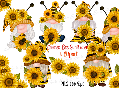 Gnomes Sunflower animation branding design gnome graphic design illustration logo spring sunflower ui vector