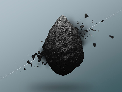 Coal 3d art c4d cinema4d coal digital fracture graphic render rock stone texture