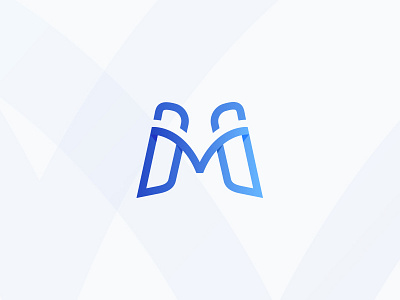 Meekers Logo blue branding collaboration color gradient hands handshake icon identity letter logo m mark minimal monogram symbol type