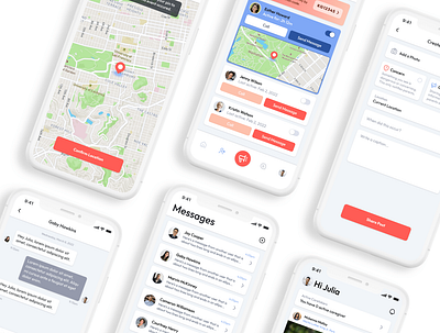 Redesigns are our fave -- Community App Redesign agency app branding chat components map view post redesign ui uiux