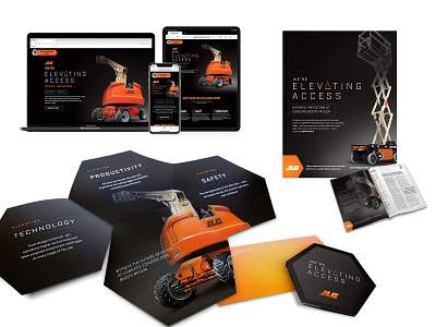 Elevating Access advertising advertising campaign art direction collateral design direct mail hexagon landing page layout design print design