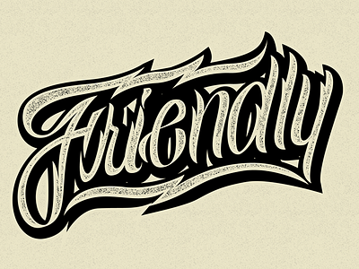 Friendly Redux handlettering lettering script shading type typography
