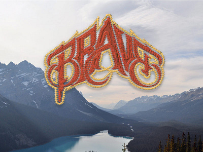 Brave - Redux handlettering lettering script shading type typography