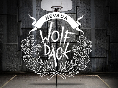 Wolf Pack Basketball design lettering nevada type wolf pack