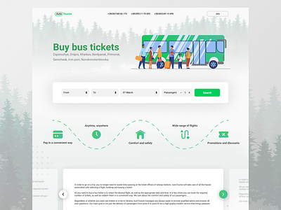 Bus ticket web site app design bus booking design figma landing page ui ux web webdesign