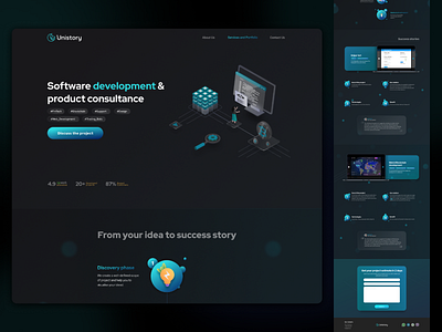 Unistory Landing Page design figma illustration landing ui ux webdesign