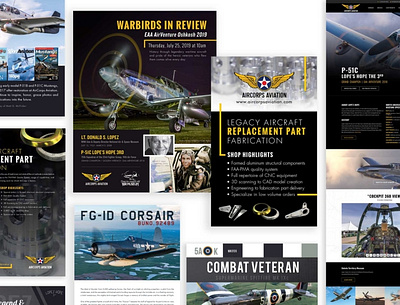 AirCorps Aviation branding ecommerce graphic design logo print design videography website design website development