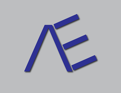 AE Logo Concept art branding design illustration letter logo logo design shadow typography