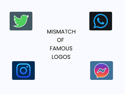 Mismatch of Famous LOGO Colors branding branding design design graphicdesign logo logo design logodesigner logodesignersclub logodesigns logotype mascotlogo social media design socialmedia