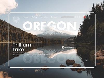 Oregon Site Page Landing design design app graphicdesign landing design landingpage landscape nature oregon site trilliumlake uidesign uiux uiuxdesign uiuxdesigner ux ui uxdesign uxdesigns web design webdesign website