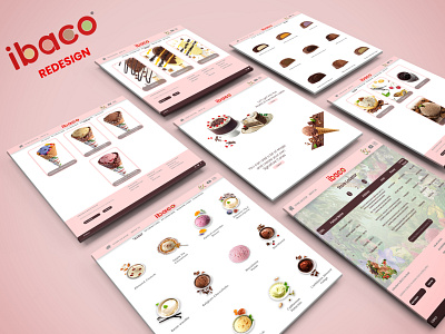 IBACO Redesign Project anima branding chocolate bar color design graphicdesign ibaco icecream icecreamcake minimal redesign redesign concept redesigned sauce sundae typography uiux uiuxdesign uiuxdesigner web