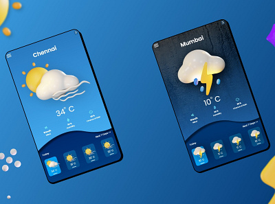 Weather App by Monish.E 3d animation appdesign branding climate design graphicdesign typography ui uidesign uiux uiuxdesign userexperience ux weatherapp websitedesign