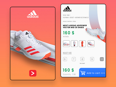 Adidas Shopping page Redesigned