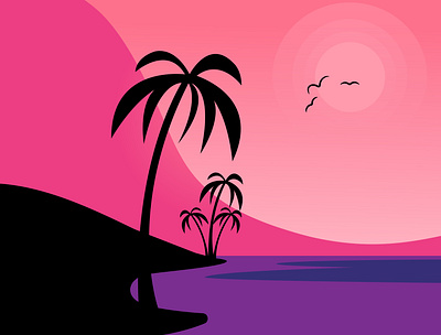 Evening atanu birds evening palmtree pink river sanyal sunsets vibes