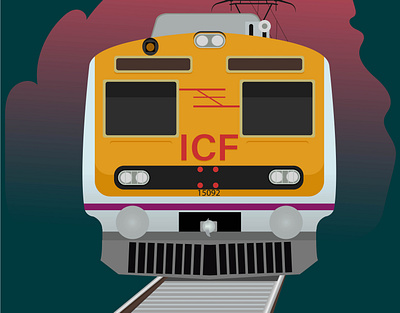 Indian local ICF Suburban train atanu emu icf indian local locomotive memo passenger rail sanyal suburban train ways