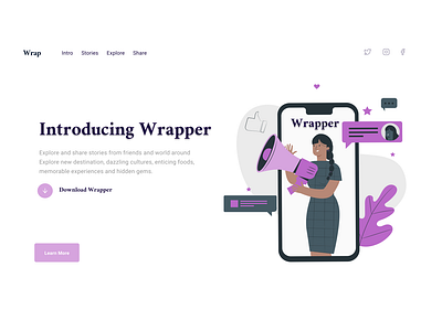 Wrapper  | Website design concept | Inspired design