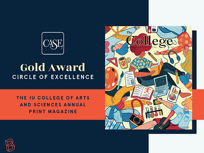 CASE Gold Award - University Publication design illustration