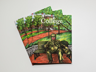 The College Magazine 2020 - Cover design illustration publication stationary design
