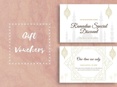 Ramadan Special Gift Voucher discount voucher festive gift cards gift voucher graphic design new design ramadan ramadan mubarak trendy design