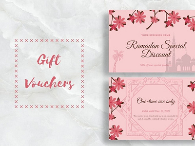 Ramadan Special Gift Vouchers discount voucher dribble eid gift cards gift voucher graphic design new design ramadan ramadan kareem trending trendy