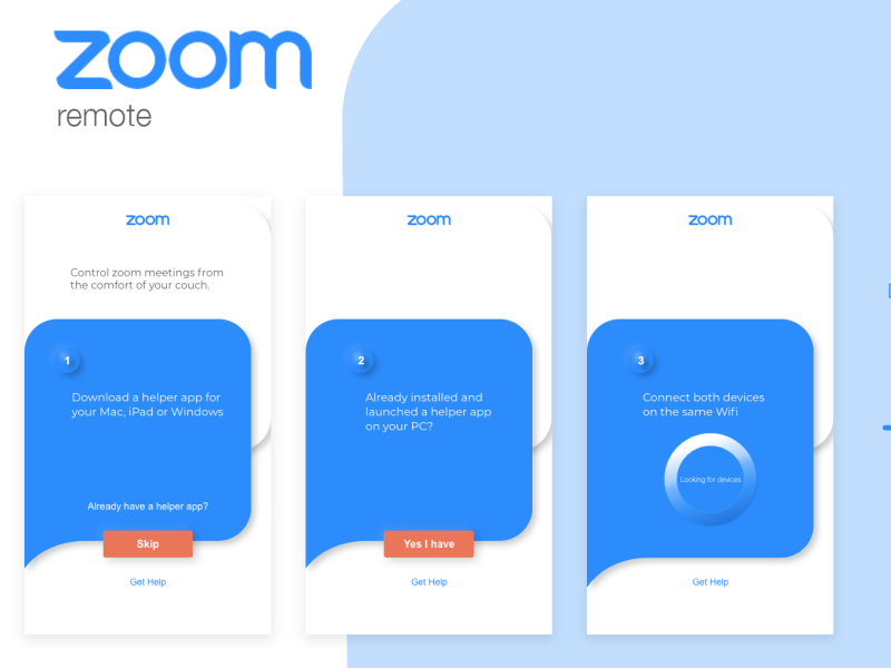 ZOOM remotecontrol, extension of an existing app by Maja Polanc on