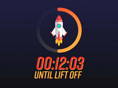 Day 014 - Countdown Timer Rocket Launch