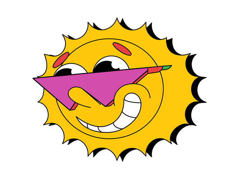 sun 2d after effects animation character happy motion graphics smile sol summer sun