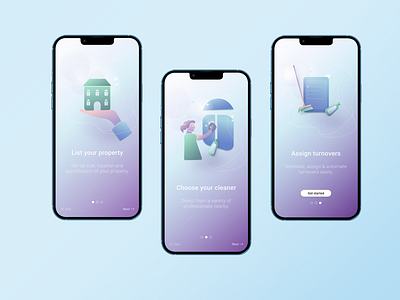 UI Onboarding | Housekeeping App | Cleaning
