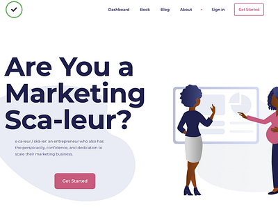 Marketing Scaleur | Redesign branding design illustration minimal redesign ui web