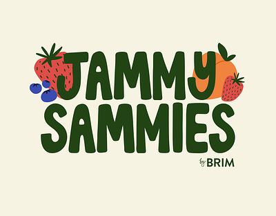 Jammy Sammies by BRIM brand merch branded illustration branding brim design graphic design hand lettered hand lettering illustration logo type typography vector