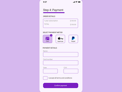 Credit Card Checkout #DailyUI app card checkout checkout form credit card checkout credit card payment creditcard payment app payment form payment method