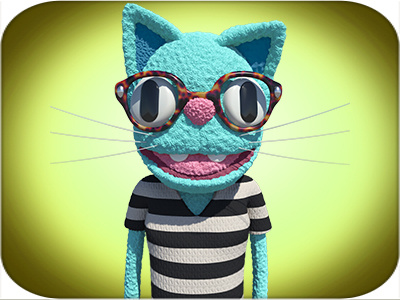 Me as a cat muppet