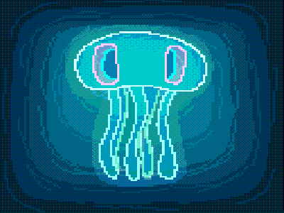 Jellyfish Pixels Animated Gif animation gamedev gif pixelart