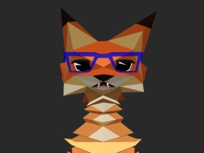 Fox Face 3d facet fox games low poly