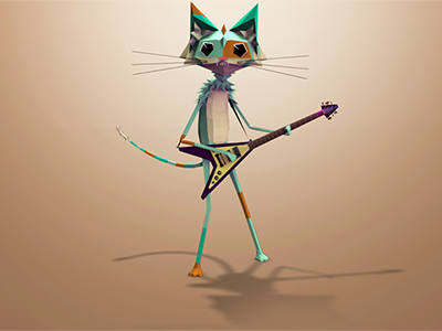 Pauly cat gavin reed low poly poly