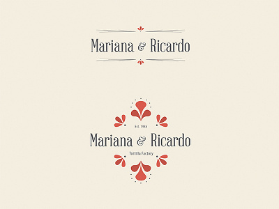 Mariana & Ricardo Logotype design logo logo design. logotype type typography vector