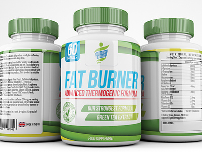 Fat Burner supplement Label