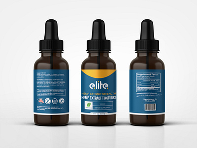 CBD Oil Label Design, Tincture Label