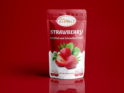 Strawberry Dried Fruit Packaging Design