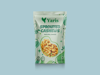 Sprouted Cashews Pack Design bottle design branding cannabis design cashews packaging cbd packaging design illustration label design labeldesign logo packaging