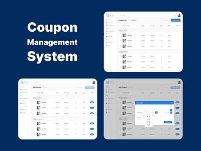 Coupon Management System Dashboard