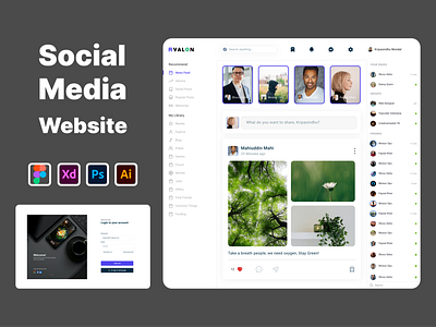 Social Media Website design figma figma design login media sign in social ui ux website