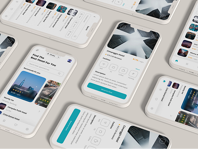 Hotel Booking Mobile Application Design app application booking design figma figma design hotel mobile ui ux