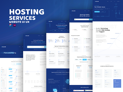 Hosting Services Website UI design figma figma design hosting services ui ux website