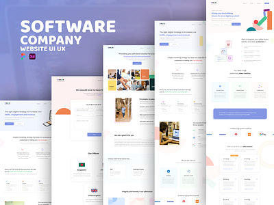 Software Company Website Design branding company design figma figma design software ui ux website